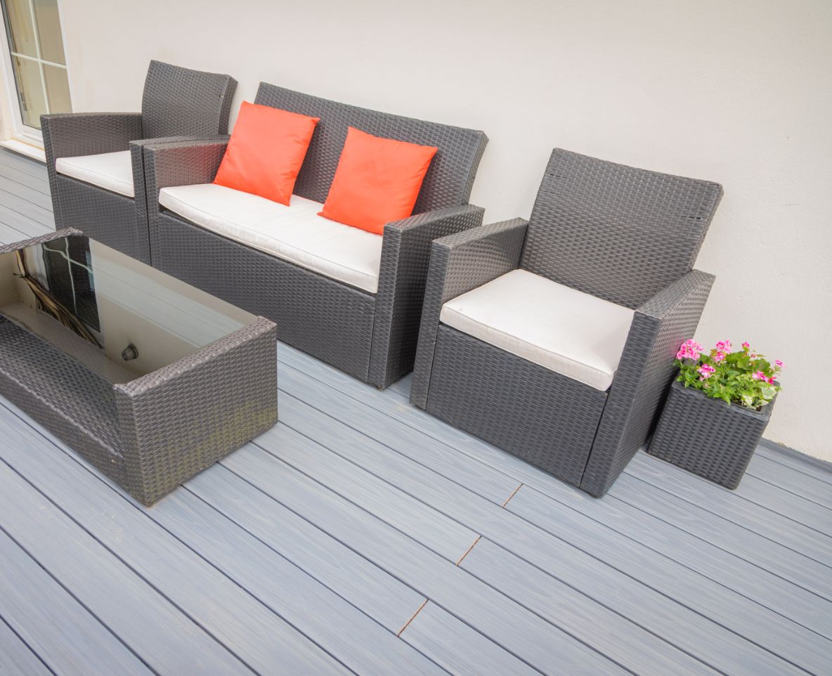 Garden furniture on Alchemy Habitat+ decking